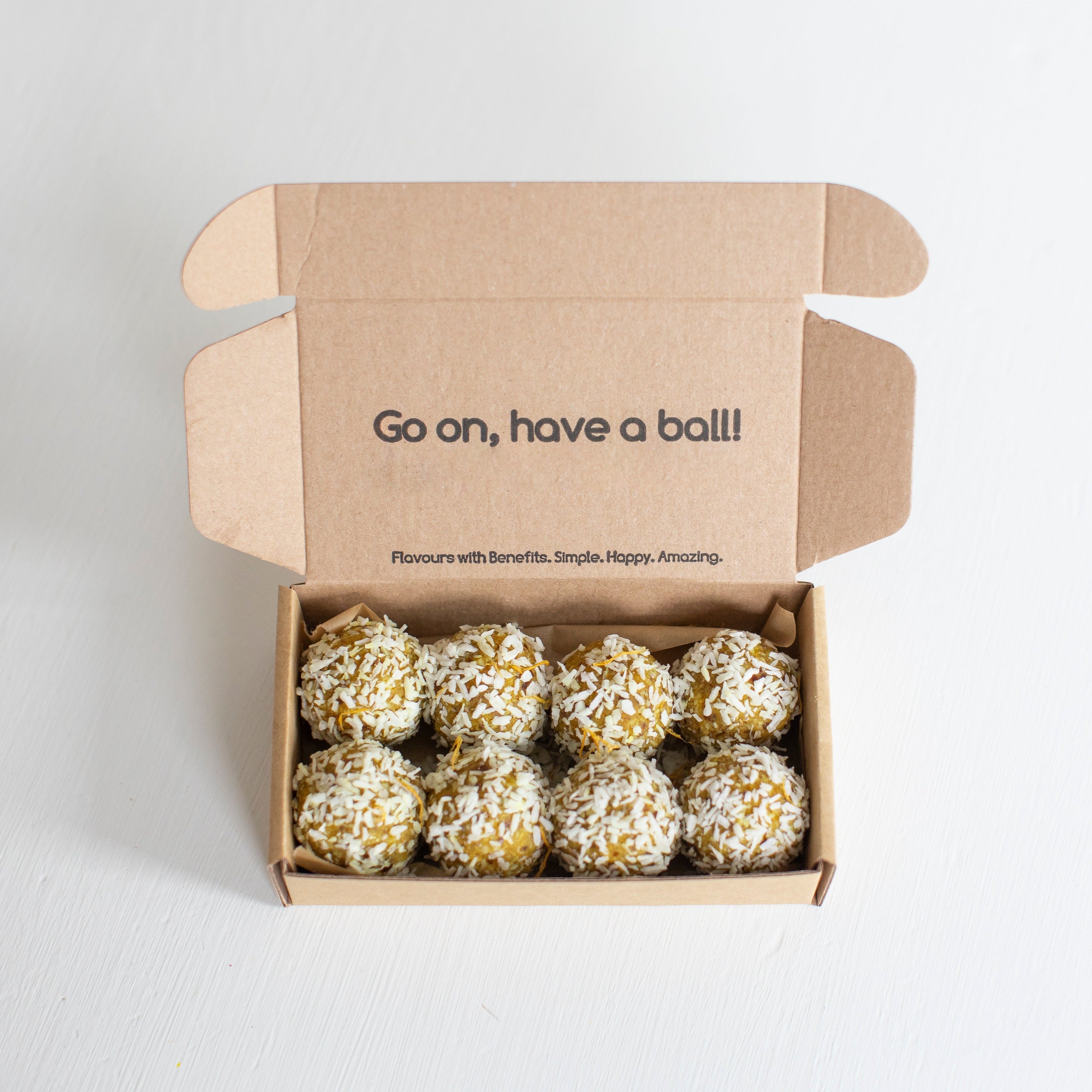 Box of 8 Claire's Amazeballs Lemon Turmeric Energy Balls